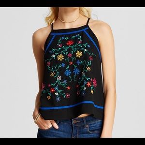 NWOT Xhilaration embroidered tank top
